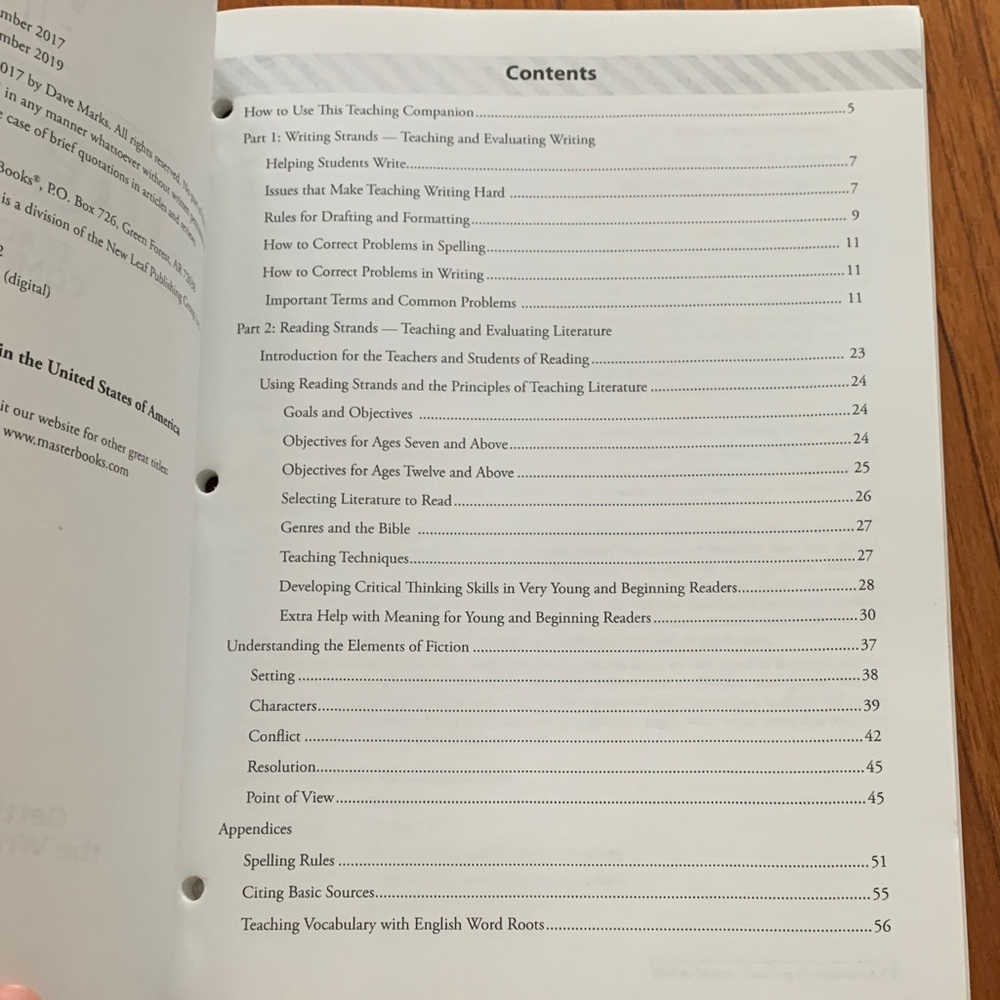 Writing Strands Beginning 1 & 2 Curriculum Set with Teaching Guide New - Picture 10 of 12